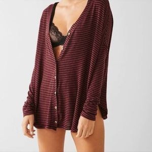 Urban Outfitters Jojo Thermal Striped Tee